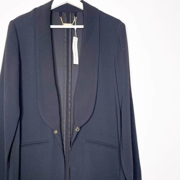TRINA TURK Long Black Blazer Jacket - Picture 2 of 12